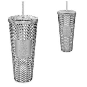 DISNEY STARBUCKS WDW SILVER 100th ANNIVERSARY DISNEY100 MICKEY MOUSE TUMBLER 24